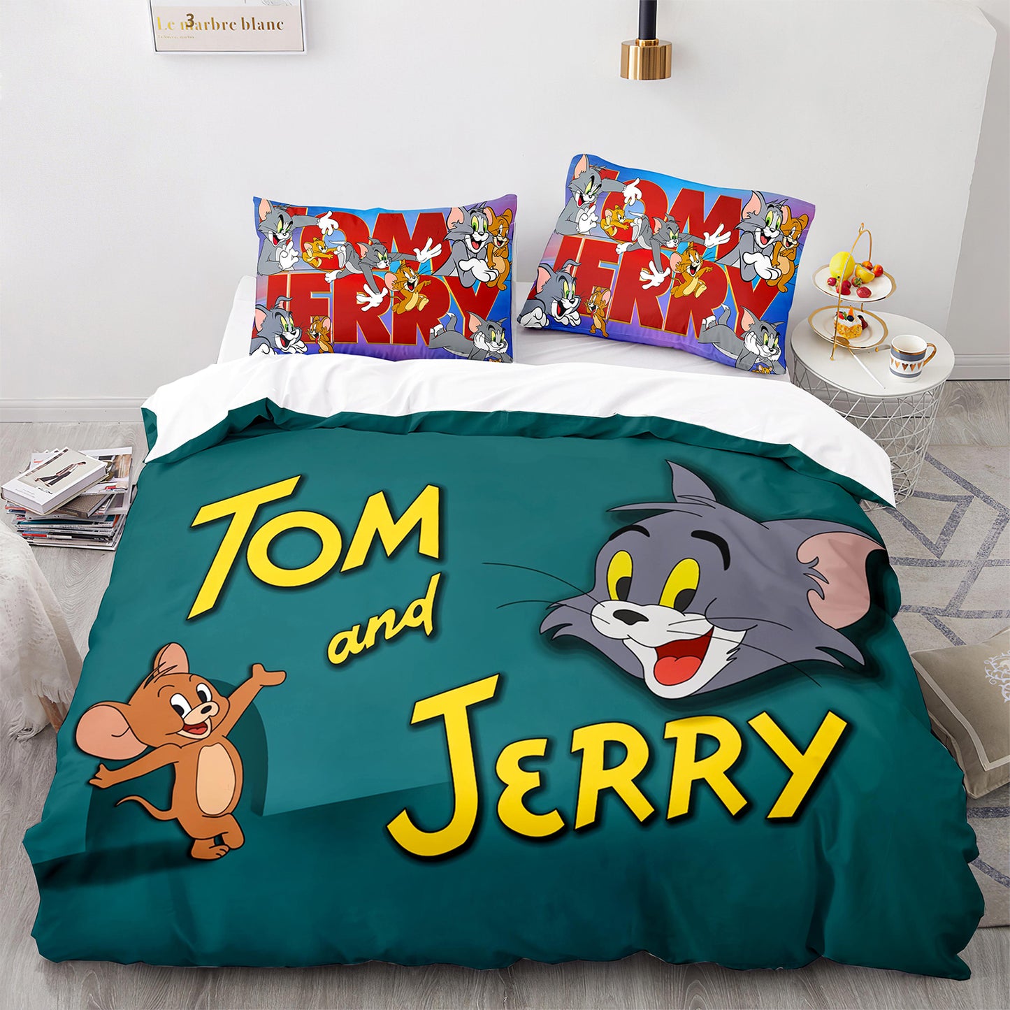 Cutom Duvet Cover Set Pattern Chic Comforter Cover King Size for Teens Adults Bedding Set with Pillowcases  MHLS3008