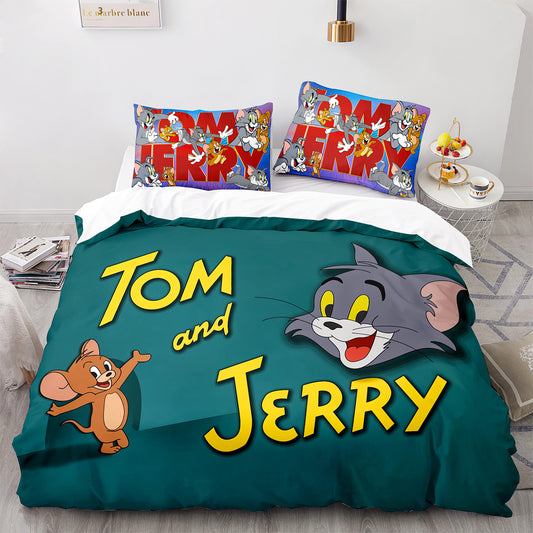 Cutom Duvet Cover Set Pattern Chic Comforter Cover King Size for Teens Adults Bedding Set with Pillowcases  MHLS3008