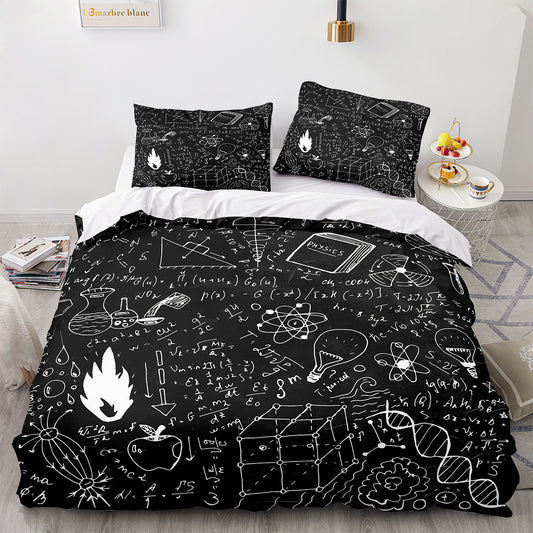 Cutom Duvet Cover Set Pattern Chic Comforter Cover King Size for Teens Adults Bedding Set with Pillowcases  GS3009