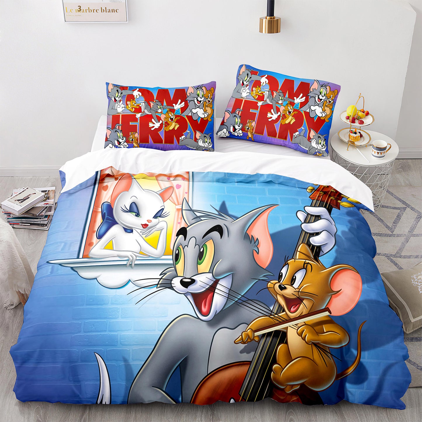 Cutom Duvet Cover Set Pattern Chic Comforter Cover King Size for Teens Adults Bedding Set with Pillowcases  MHLS3010