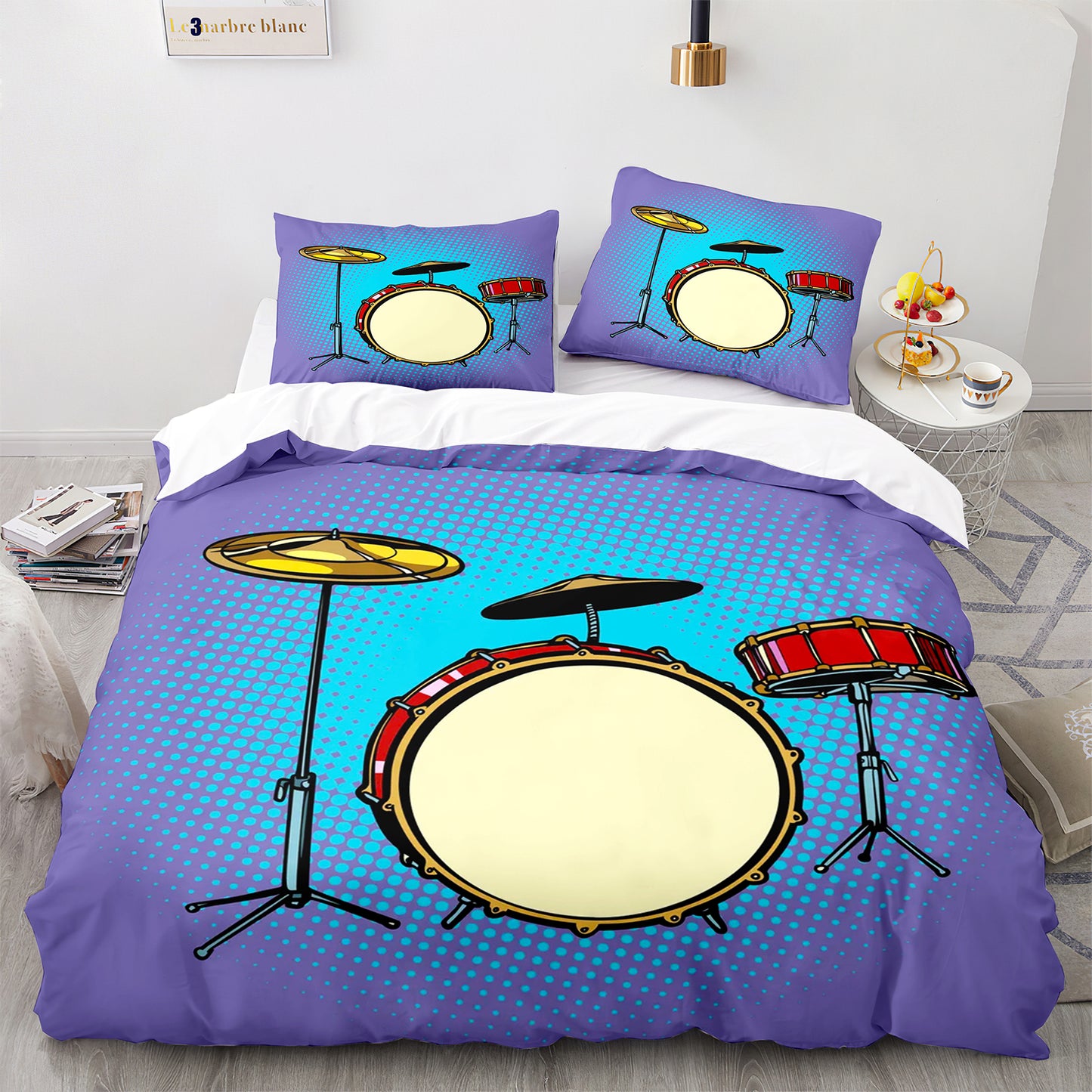 Cutom Duvet Cover Set Pattern Chic Comforter Cover King Size for Teens Adults Bedding Set with Pillowcases  JZG3011