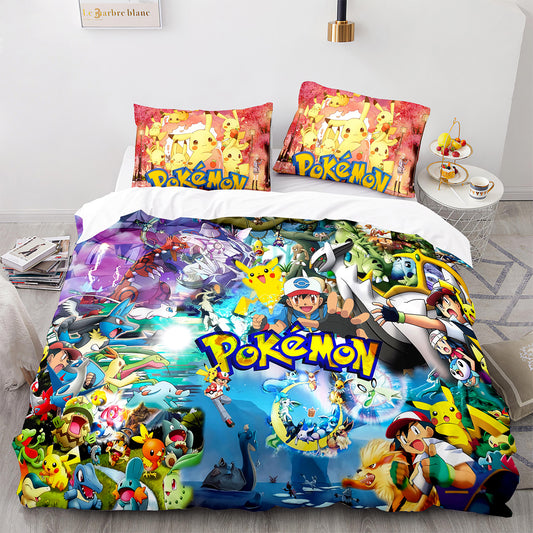 Cutom Duvet Cover Set Pattern Chic Comforter Cover King Size for Teens Adults Bedding Set with Pillowcases  PKQ3013