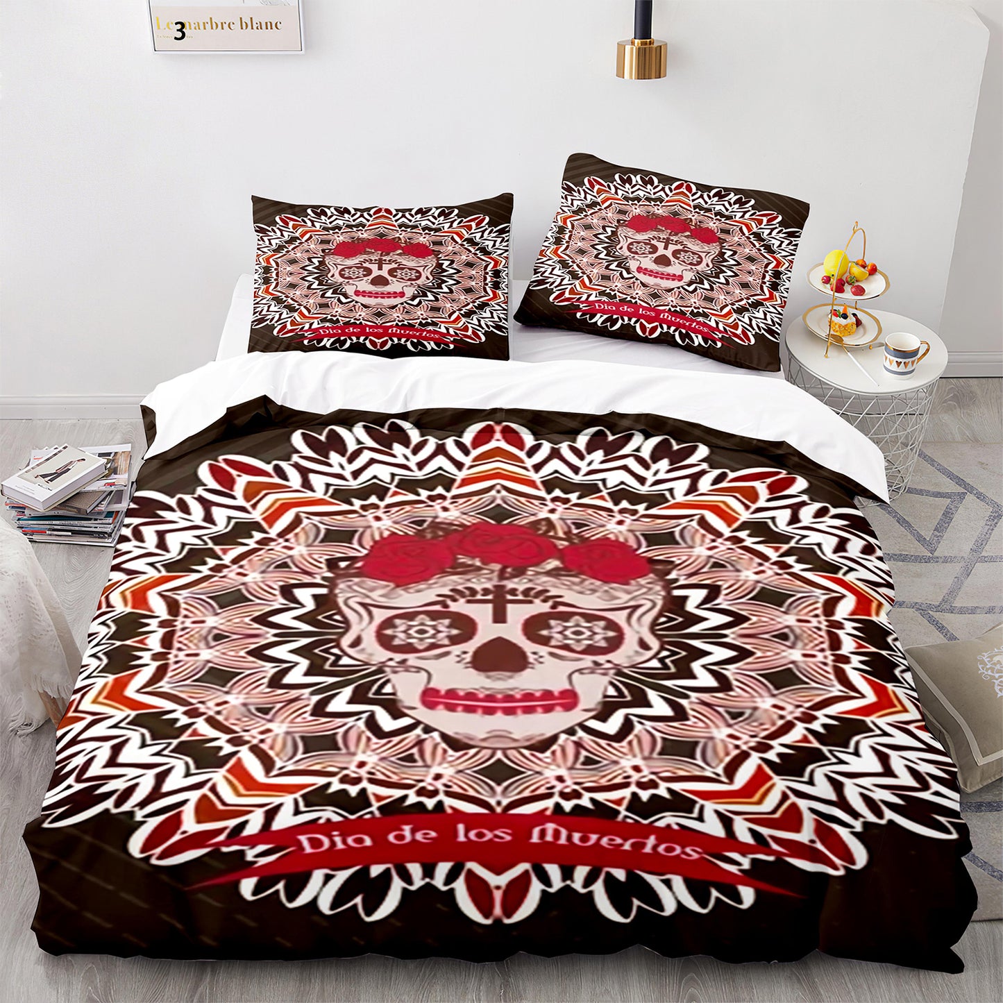Cutom Duvet Cover Set Pattern Chic Comforter Cover King Size for Teens Adults Bedding Set with Pillowcases  KL3013