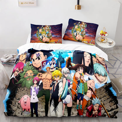 Cutom Duvet Cover Set Pattern Chic Comforter Cover King Size for Teens Adults Bedding Set with Pillowcases  QZZ3014