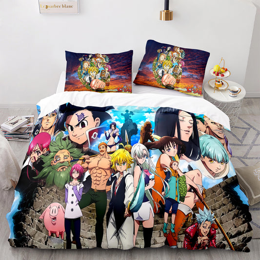 Cutom Duvet Cover Set Pattern Chic Comforter Cover King Size for Teens Adults Bedding Set with Pillowcases  QZZ3014