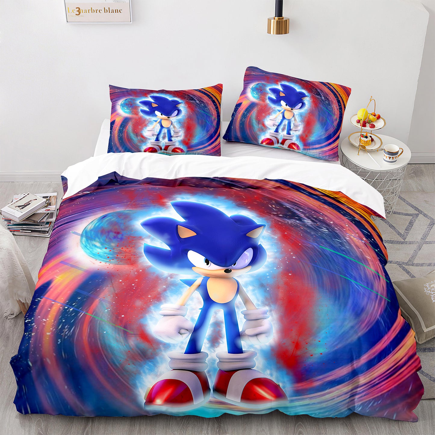 Parure de lit avec housse de couette et taies d'oreiller pour adolescents et adultes, taille King size, SNK3015