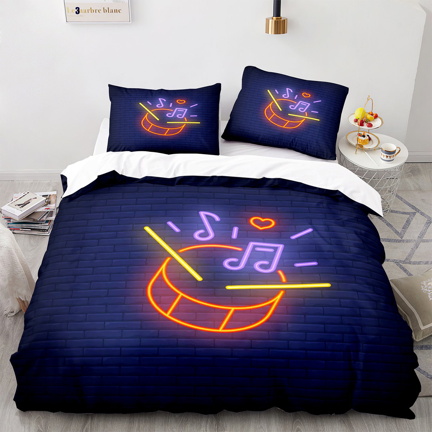 Cutom Duvet Cover Set Pattern Chic Comforter Cover King Size for Teens Adults Bedding Set with Pillowcases  JZG3015