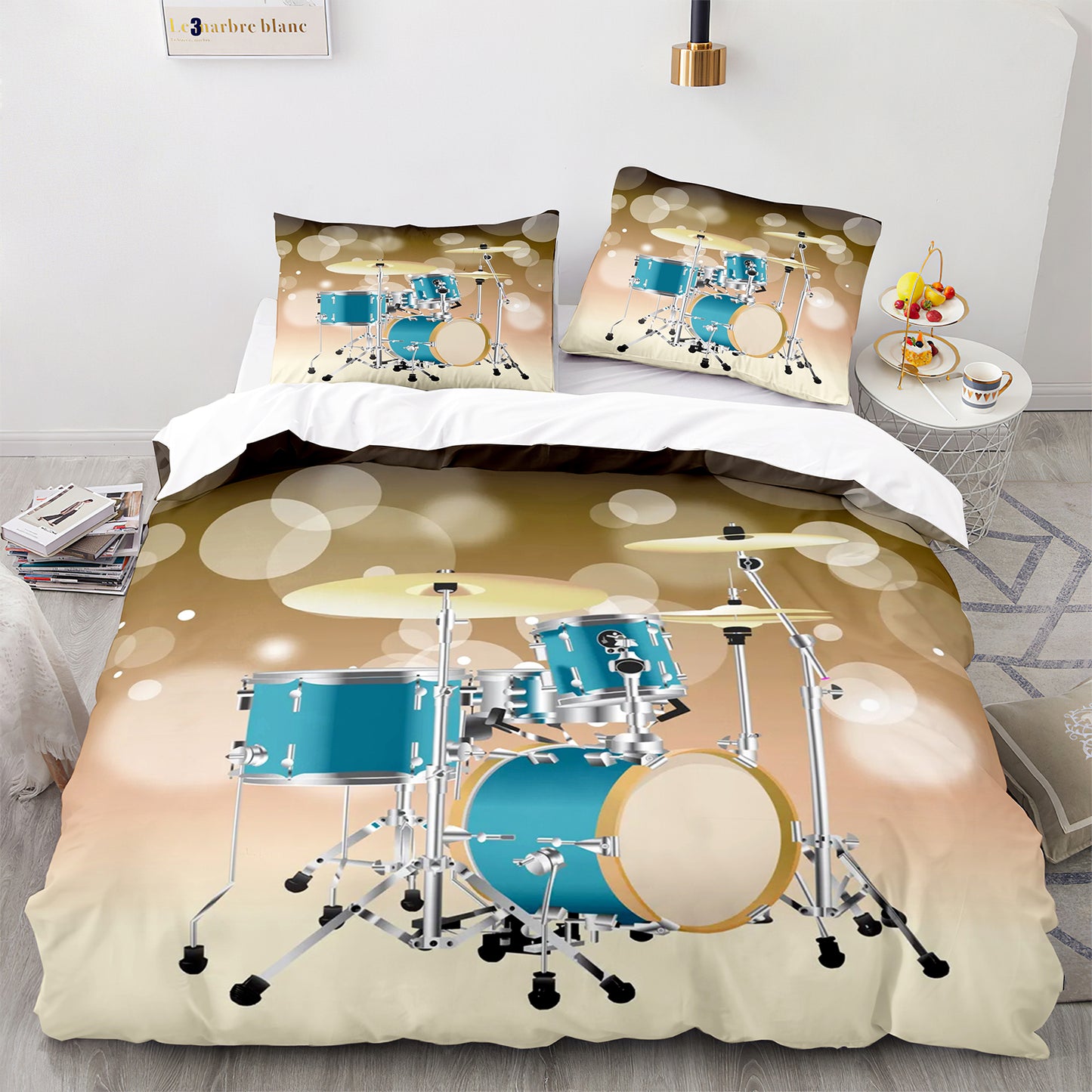 Cutom Duvet Cover Set Pattern Chic Comforter Cover King Size for Teens Adults Bedding Set with Pillowcases  JZG3016
