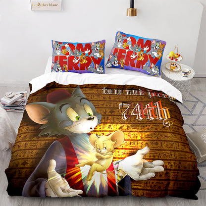 Cutom Duvet Cover Set Pattern Chic Comforter Cover King Size for Teens Adults Bedding Set with Pillowcases  MHLS3016