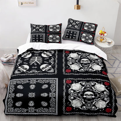 Cutom Bettbezug-Set Muster Chic Bettbezug King Size für Teenager Erwachsene Bettwäsche-Set mit Kissenbezügen KL3017