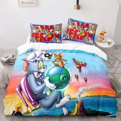 Parure de lit avec housse de couette et taies d'oreiller pour adolescents et adultes, taille King size, MHLS3017