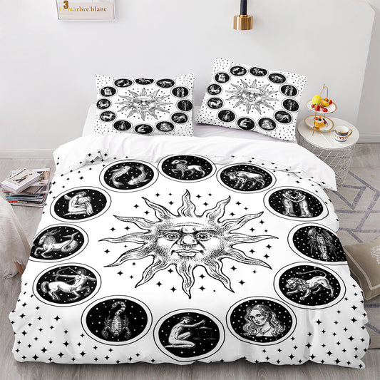 Cutom Duvet Cover Set Pattern Chic Comforter Cover King Size for Teens Adults Bedding Set with Pillowcases  SEXZ3020