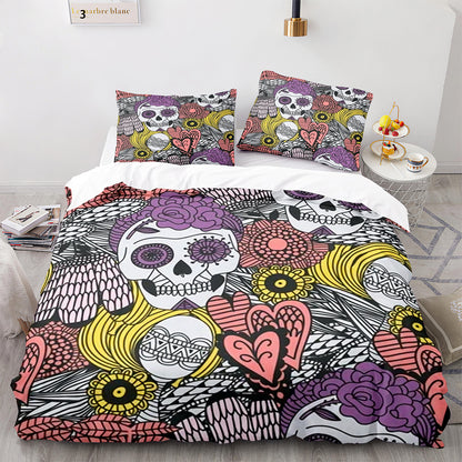 Parure de lit avec housse de couette et taies d'oreiller pour adolescents et adultes, taille King size, KL3020