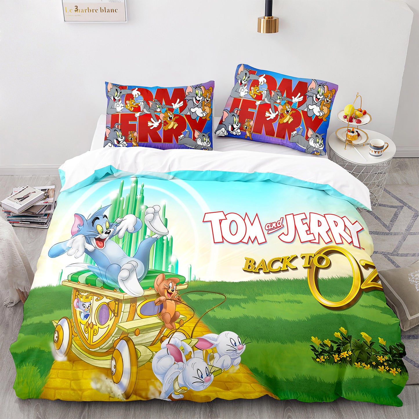 Cutom Bettbezug-Set Muster Chic Bettbezug King Size für Teenager Erwachsene Bettwäsche-Set mit Kissenbezügen MHLS3020