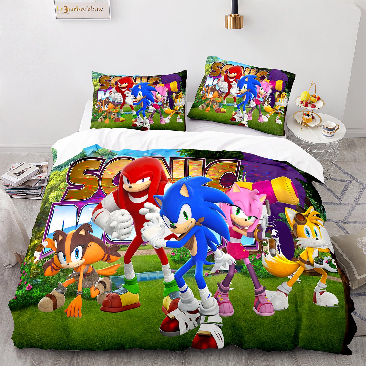 Cutom Duvet Cover Set Pattern Chic Comforter Cover King Size for Teens Adults Bedding Set with Pillowcases  SNK3020