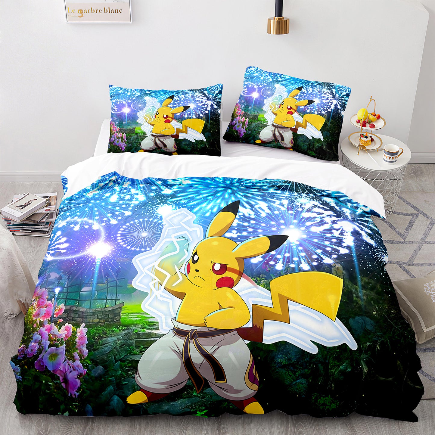 Cutom Bettbezug-Set Muster Chic Bettbezug King Size für Teenager Erwachsene Bettwäsche-Set mit Kissenbezügen PKQ3023