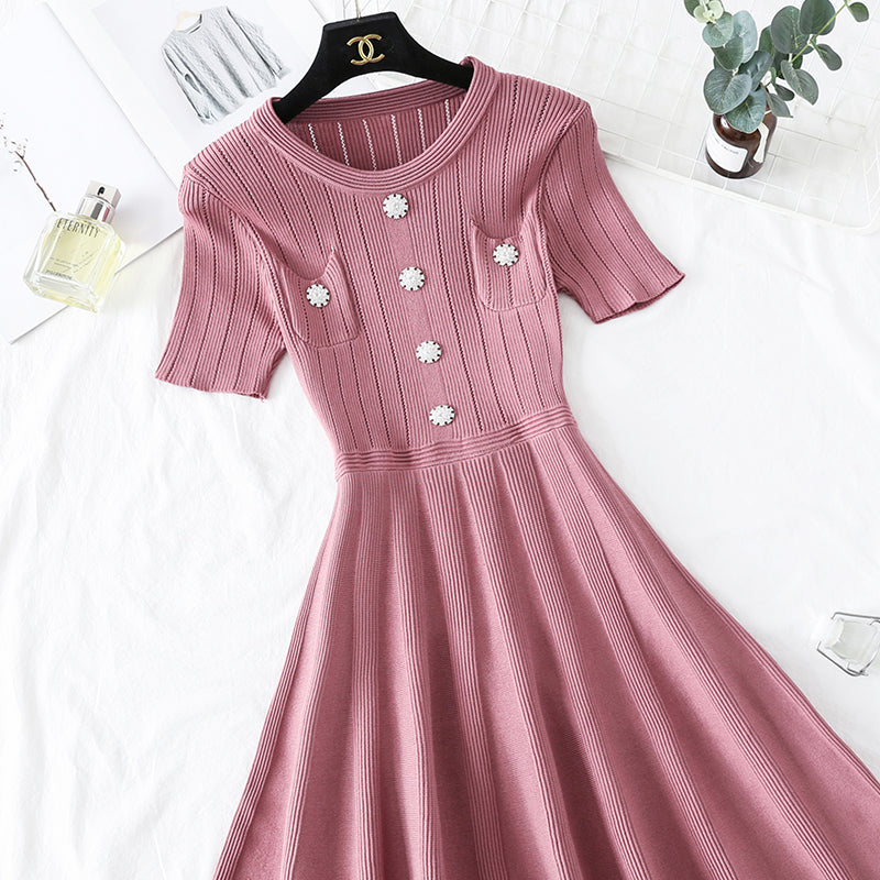 Eisseiden-Strickkleid ist ein seltener Platycodon-Rock 4479