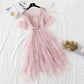 Spitzennetzkleid Mori süßes Kuchenkleid 4361