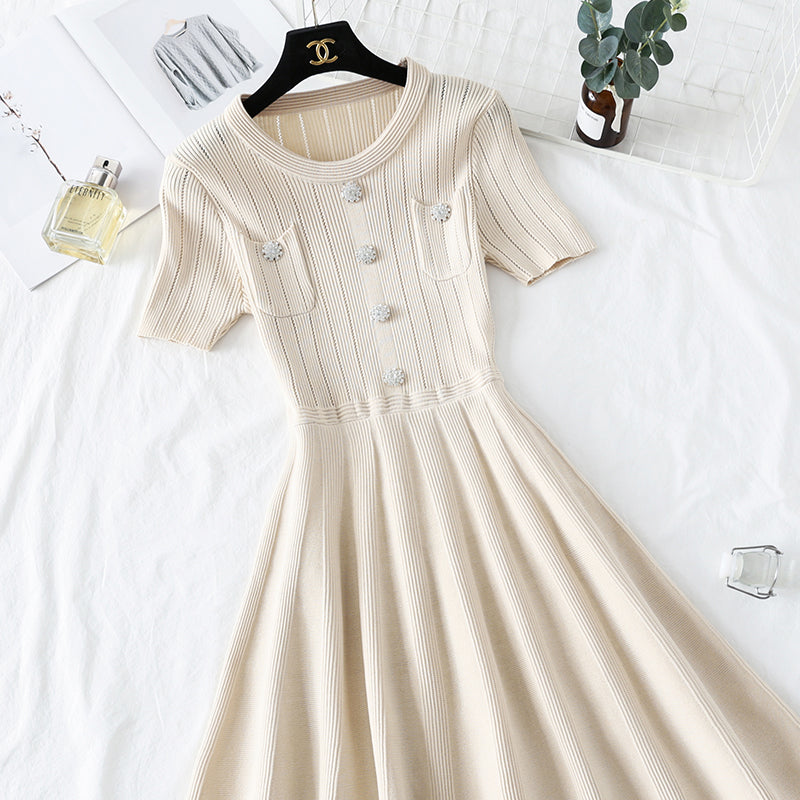 Eisseiden-Strickkleid ist ein seltener Platycodon-Rock 4479