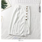 High waist one step medium length skirt cowboy skirt with irregular split  2651