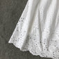 Off shoulder embroidered backless Strapless high waist solid dress  3726