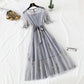 Robe en maille brodée minorité nationale jupe Platycodon jupe rétro française 4305