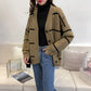 Harajuku Pullover Cardigan Plaid locker und vielseitig 4913