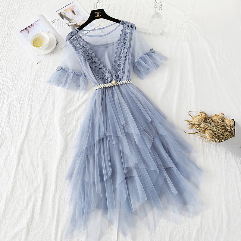 Spitzennetzkleid Mori süßes Kuchenkleid 4361