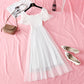 Kleid aus Feengaze, Minirock aus Platycodon, kleiner langer Rock 4351