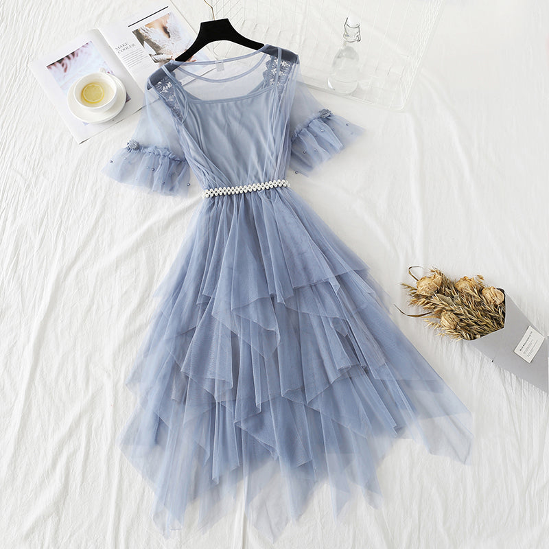Spitzennetzkleid Mori süßes Kuchenkleid 4361