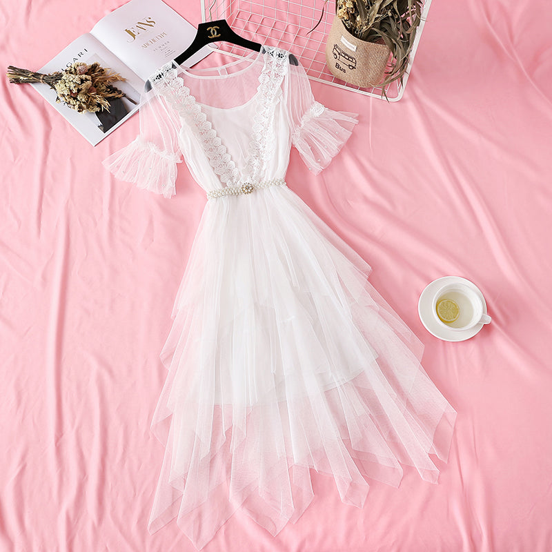 Spitzennetzkleid Mori süßes Kuchenkleid 4361