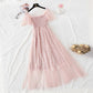 French minority Sequin gauze long skirt is super xiansen sweet  4328