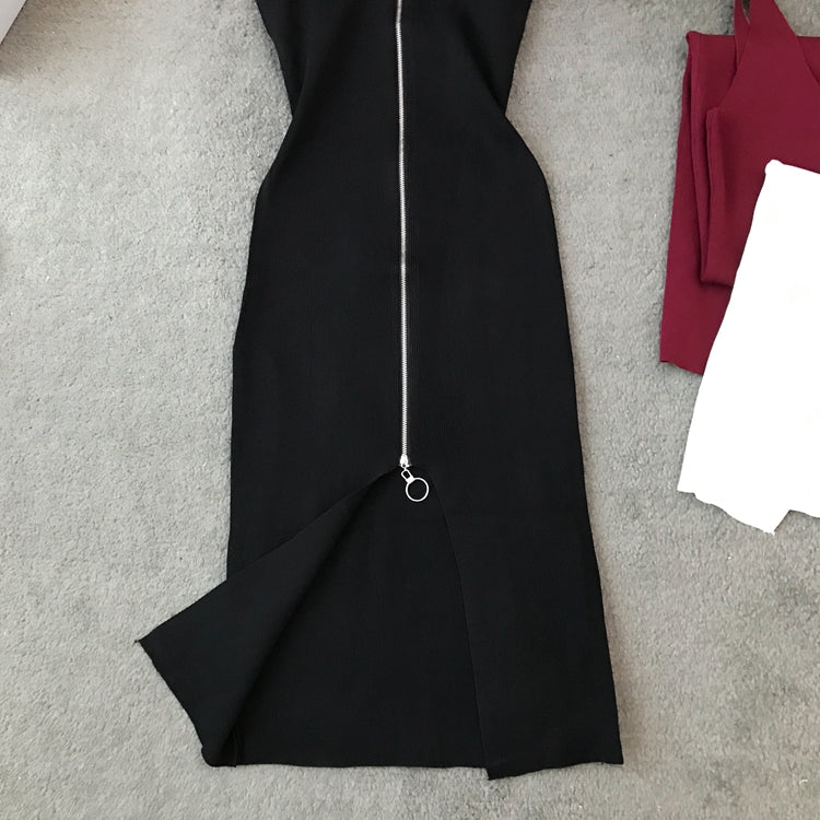 V-neck slim fit and versatile medium length Hip Wrap Skirt  3277