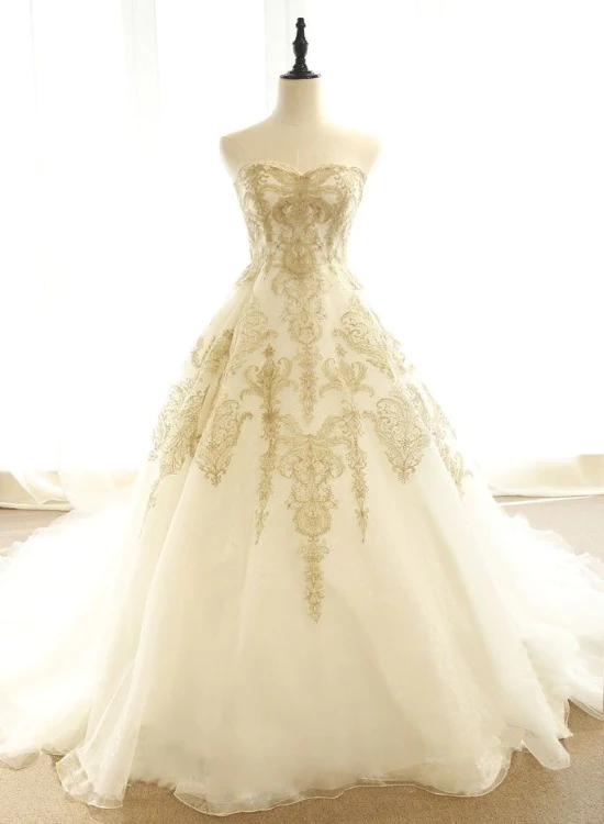 Bezauberndes Elfenbein-Tüll-langes Hochzeitskleid mit Spitze, A-Linie Tüll-Abschlussballkleid Partykleid gh82