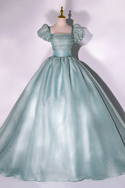 Grüner Tüll lang A-Linie Ballkleid Kleid Modekleid gh986