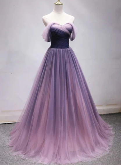 Wunderschönes formelles Kleid in A-Linie mit Tüllverlauf, Schatz-Partykleid gh444