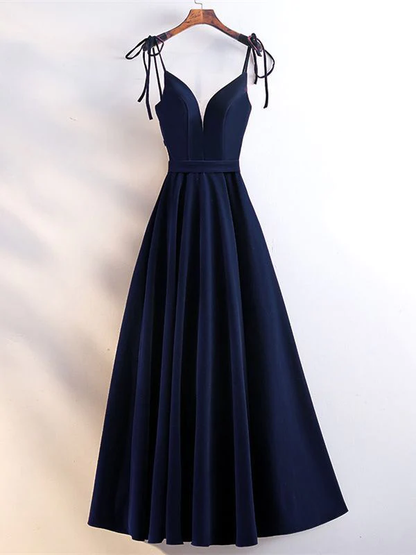 Schönes Samt-Partykleid, Träger-langes Abendkleid gh312