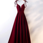 Schönes Samt-Partykleid, Träger-langes Abendkleid gh312