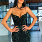 Dark Green Sequins Prom Dress Mermaid gh614