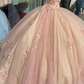 Pink/purple/green sweet lace applique long tulle quinceanera dress Ball gown evening dress gh909