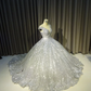 Silber wunderschöne glänzende elegante lange exquisite Pailletten Ballkleid Hochzeitskleid modernes Abendkleid benutzerdefinierte Kleid gh932