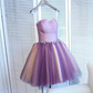 Cute Purple Sweetheart Tulle Pretty Homecoming Dresses, Short Prom Dress gh410