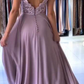 Meerjungfrau-Abschlussballkleid mit Spaghetti-Trägern und Split gh663