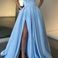 Robe de bal longue fendue à épaules dénudées gh625
