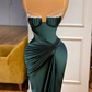 Dark Green Spaghetti-Straps Mermaid Prom Dress gh671