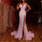 Sequins Mermaid Prom Dress Side Slit gh695