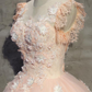 Ballkleid mit Rundhalsausschnitt in Eelgantrosa, Sweet 16-Kleider in Rosa gh397