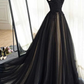 Schöne schwarze Ballkleider High Neck Sweep Train Ballkleid, schwarzes Partykleid gh437