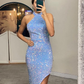 Elegantes Halfter-Meerjungfrau-Abschlussball-Pailletten-Kleid Online gh738