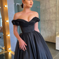 Schulterfreies Kleines Schwarzes Ballkleid gh667